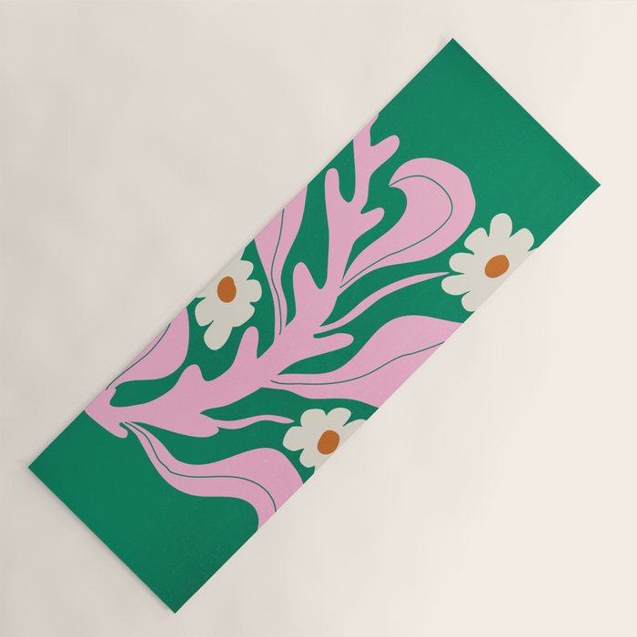 Lavender & Tropical Green: Les Fleurs | Flower Market Color Series 08 Yoga Mat Gallery Image 1