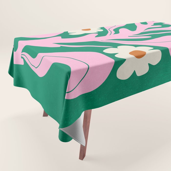 Lavender & Tropical Green: Les Fleurs | Flower Market Color Series 08 Tablecloth Gallery Image 1