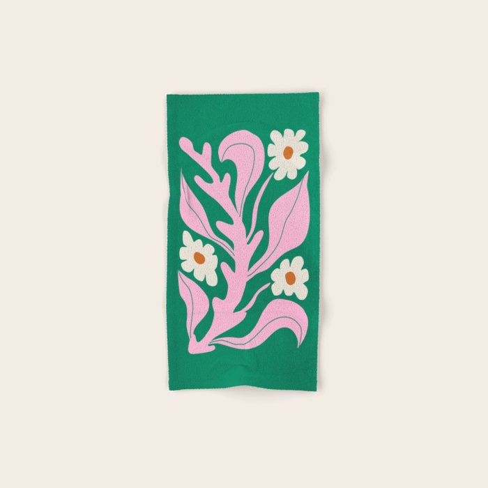 Lavender & Tropical Green: Les Fleurs | Flower Market Color Series 08 Bath Towel Gallery Image 1