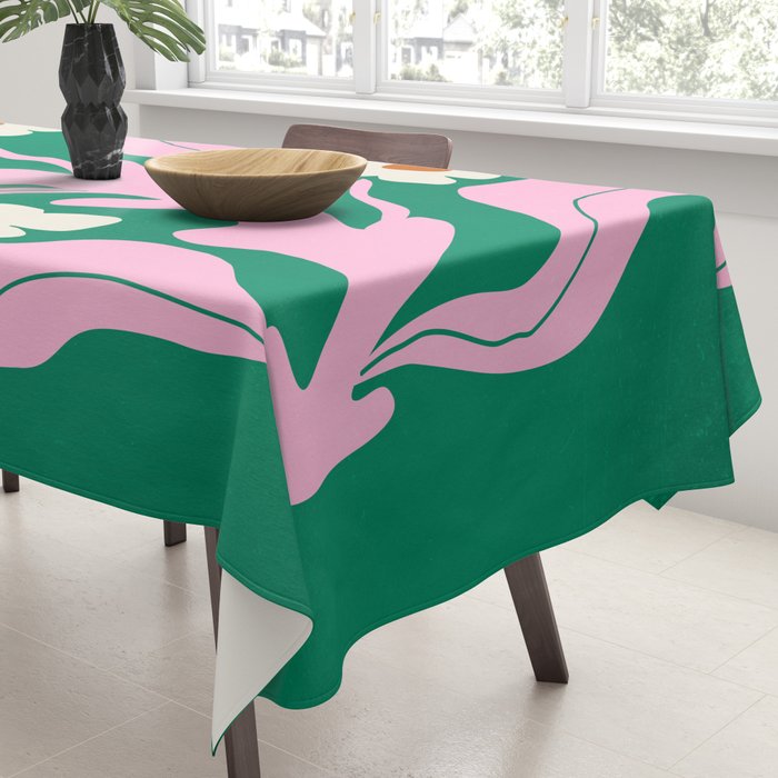 Lavender & Tropical Green: Les Fleurs | Flower Market Color Series 08 Tablecloth Gallery Image 3