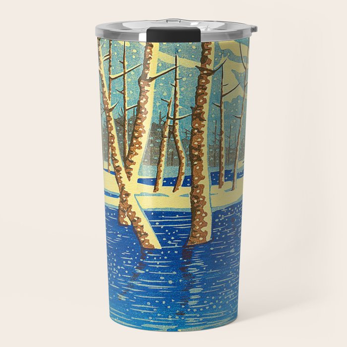 Kawase Hasui Vintage Japanese Woodblock Print Travel Mug Gallery Image 1