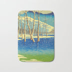 Kawase Hasui Vintage Japanese Woodblock Print Bath Mat Gallery Image 1