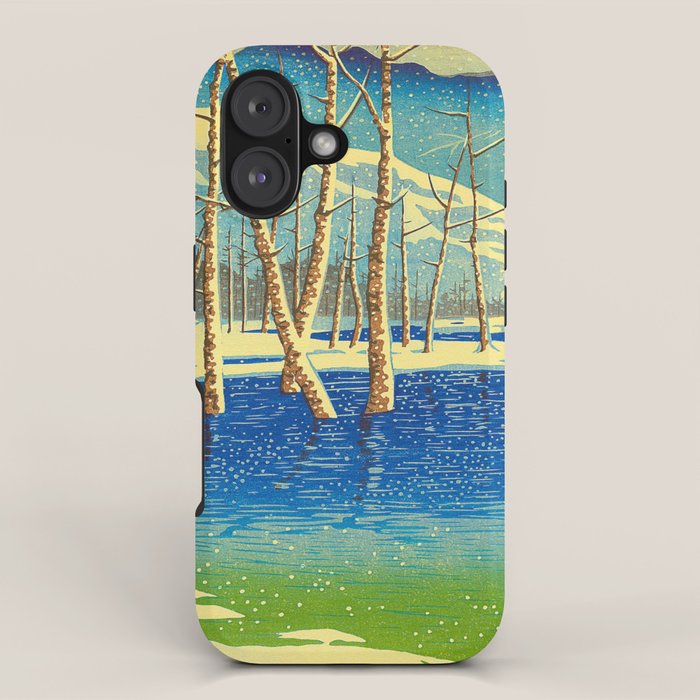 Kawase Hasui Vintage Japanese Woodblock Print iPhone Case Gallery Image 1