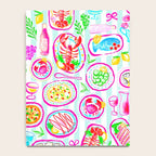 La Dolce Vita Summer Italian Table on blue and white stripes Notebook Gallery Image 4