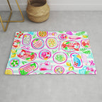 La Dolce Vita Summer Italian Table on blue and white stripes Rug Gallery Image 1