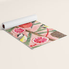 Chickadee birds in abstract tree Yoga Mat Gallery Image 2