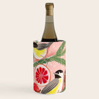 Chickadee birds in abstract tree Wine Chiller Gallery Image 3