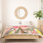 Chickadee birds in abstract tree Duvet Cover Gallery Image 3