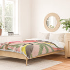 Chickadee birds in abstract tree Duvet Cover Gallery Image 2