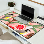 Chickadee birds in abstract tree Desk Mat Gallery Image 2