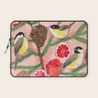 Chickadee birds in abstract tree Laptop Sleeve Gallery Image 1