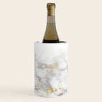 Blush chic faux gold gray gradient marble Wine Chiller Gallery Image 1