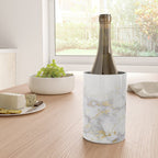 Blush chic faux gold gray gradient marble Wine Chiller Gallery Image 4