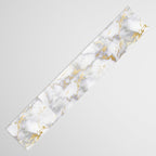 Blush chic faux gold gray gradient marble Table Runner Gallery Image 3