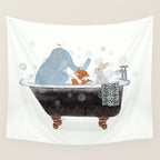 little bath time Wall Tapestry Gallery Image 4