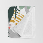 Botanical brush strokes I Throw Blanket Gallery Image 3