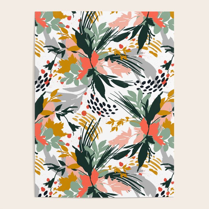 Botanical brush strokes I Poster Gallery Image 1