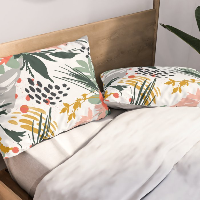 Botanical brush strokes I Pillow Sham Gallery Image 2
