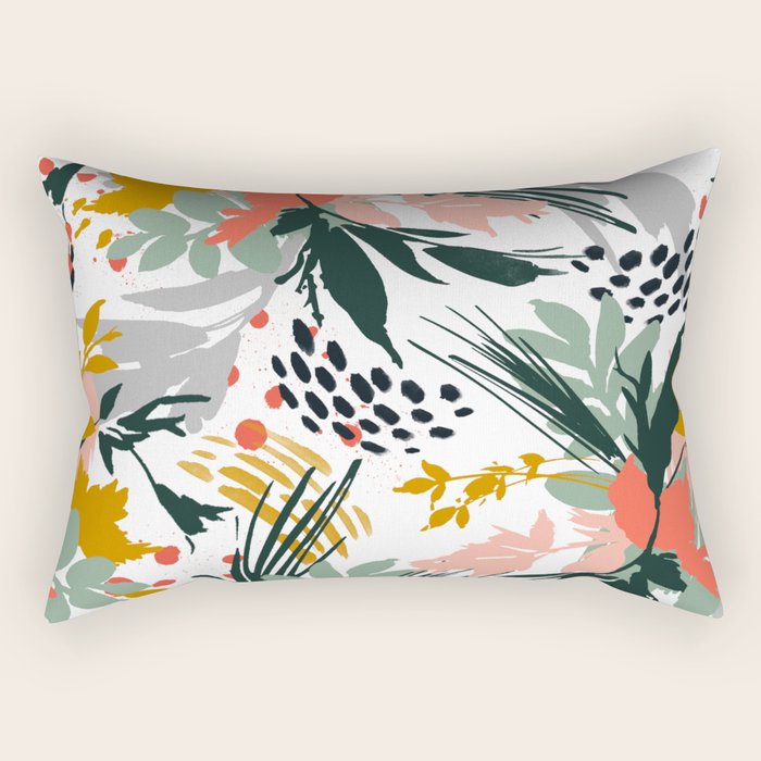 Botanical brush strokes I Rectangular Pillow Gallery Image 2