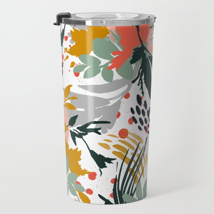 Botanical brush strokes I Travel Mug Gallery Image 3