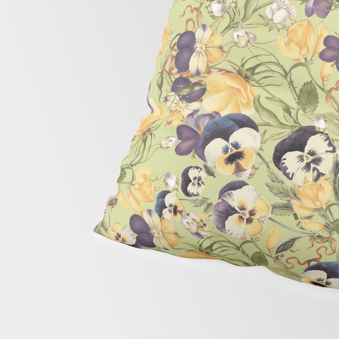 Pansy Floral Pattern Pillow Sham Gallery Image 4