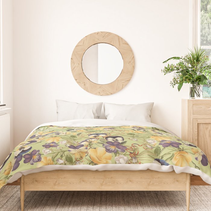 Pansy Floral Pattern Duvet Cover Gallery Image 3