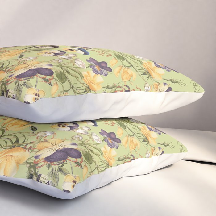 Pansy Floral Pattern Pillow Sham Gallery Image 3