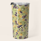 Pansy Floral Pattern Travel Mug Gallery Image 3