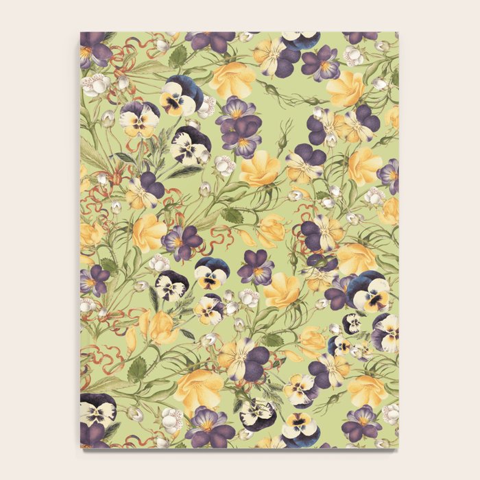 Pansy Floral Pattern Notebook Gallery Image 4