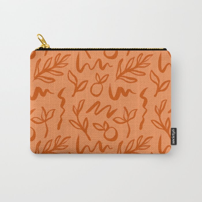 Organic watercolor plant nature art pattern Carry All Pouch Gallery Image 1