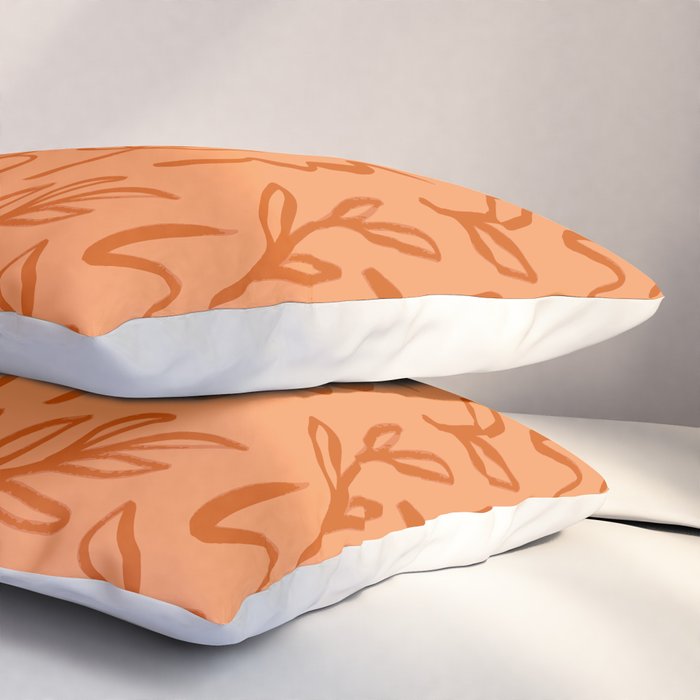 Organic watercolor plant nature art pattern Pillow Sham Gallery Image 3