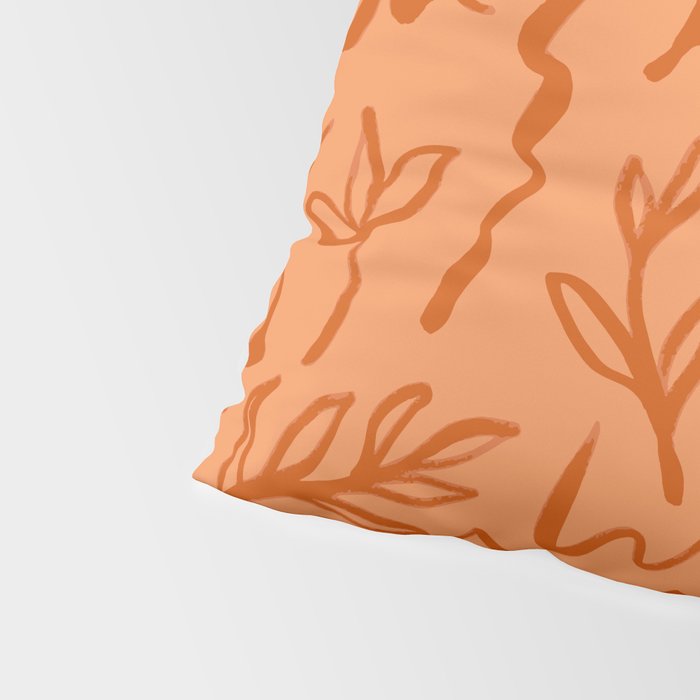 Organic watercolor plant nature art pattern Pillow Sham Gallery Image 4