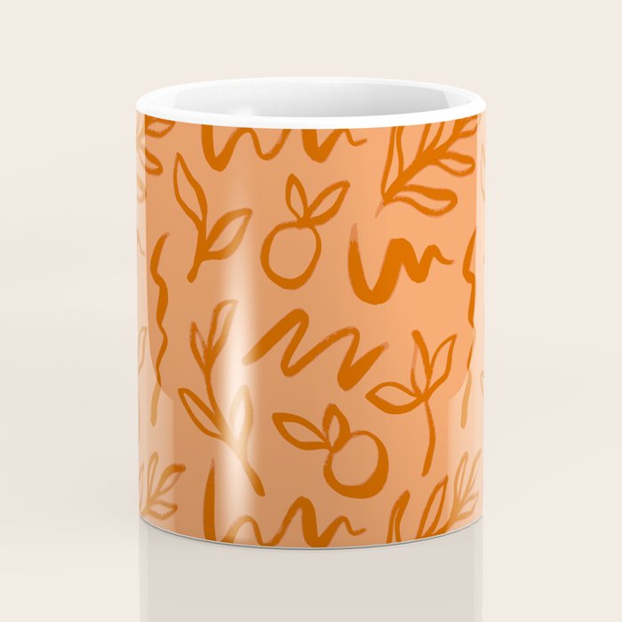Organic watercolor plant nature art pattern Coffee Mug Gallery Image 4