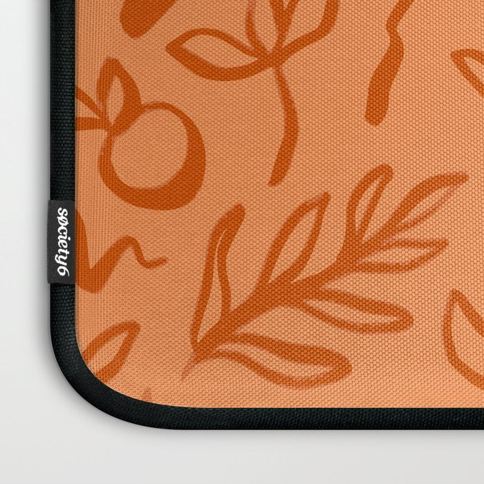Organic watercolor plant nature art pattern Laptop Sleeve Gallery Image 3