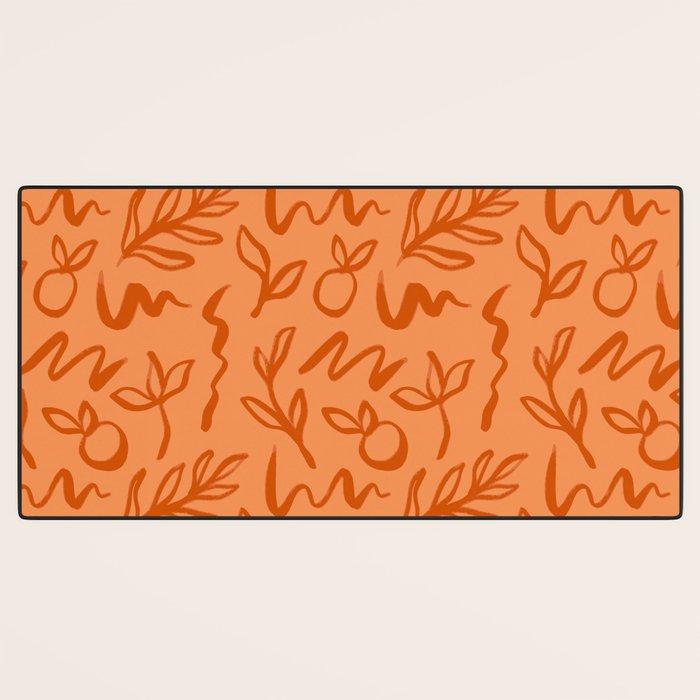 Organic watercolor plant nature art pattern Desk Mat Gallery Image 3