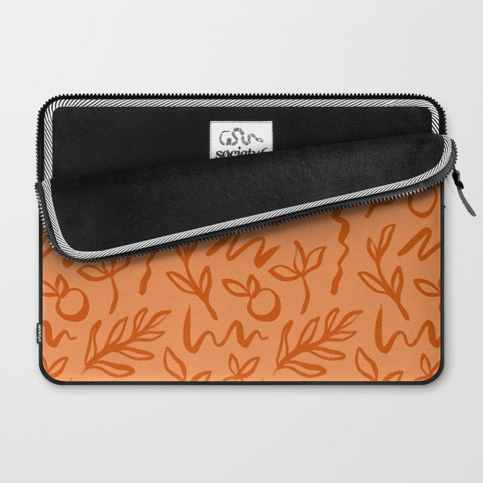 Organic watercolor plant nature art pattern Laptop Sleeve Gallery Image 2