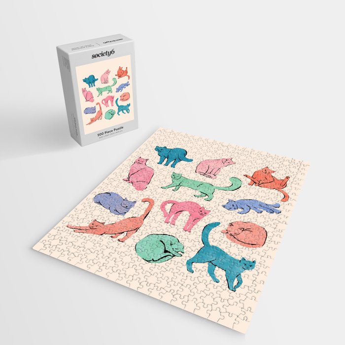 Pastel Cats Jigsaw Puzzle Gallery Image 2