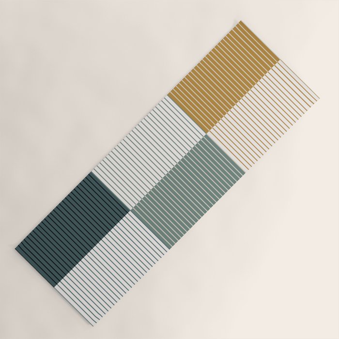 Color Block Line Pattern II Yoga Mat Gallery Image 1
