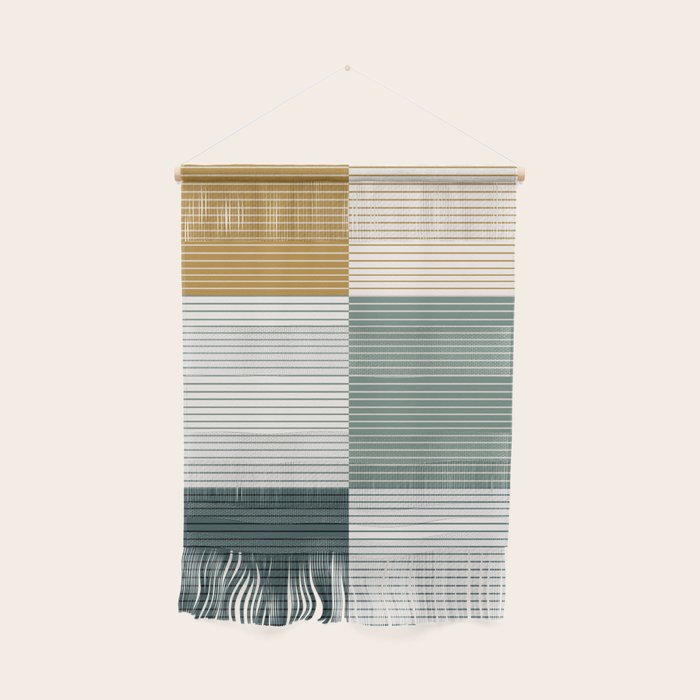 Color Block Line Pattern II Wall Hanging Gallery Image 1