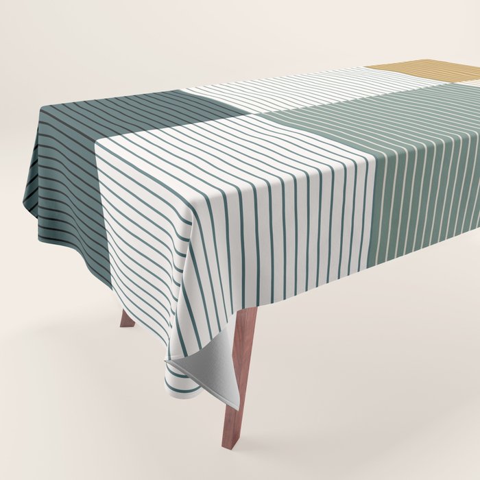 Color Block Line Pattern II Tablecloth Gallery Image 1