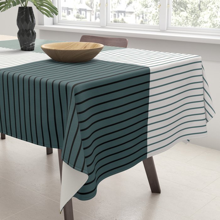 Color Block Line Pattern II Tablecloth Gallery Image 3