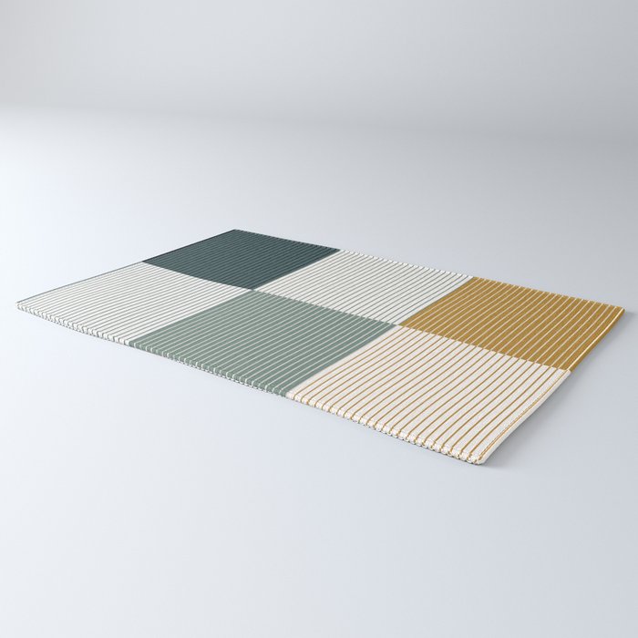 Color Block Line Pattern II Rug Gallery Image 3