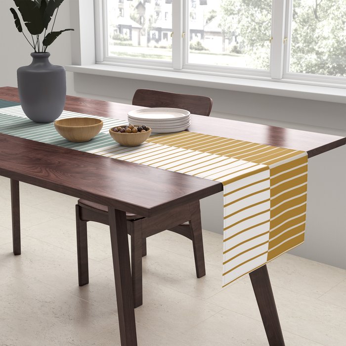Color Block Line Pattern II Table Runner Gallery Image 2