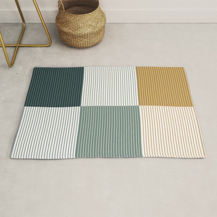 Color Block Line Pattern II Rug Gallery Image 1