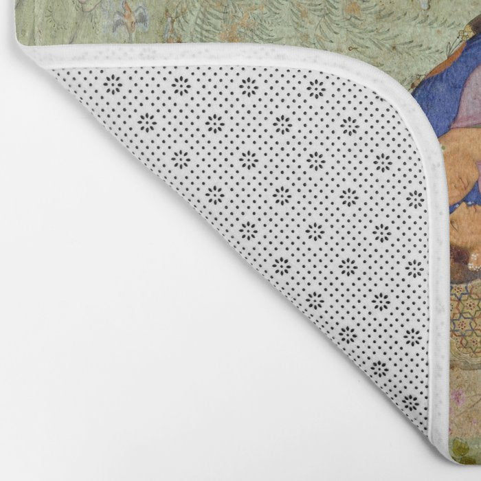 Embracing Couple Indian Painting Miniature Mughal Art Bath Mat Gallery Image 2