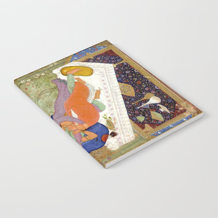 Embracing Couple Indian Painting Miniature Mughal Art Notebook Gallery Image 2