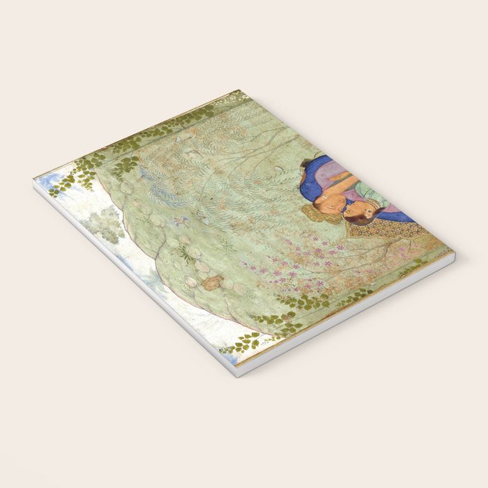 Embracing Couple Indian Painting Miniature Mughal Art Notebook Gallery Image 3