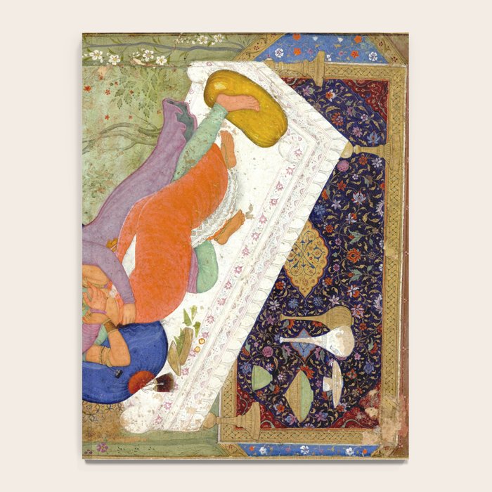 Embracing Couple Indian Painting Miniature Mughal Art Notebook Gallery Image 4