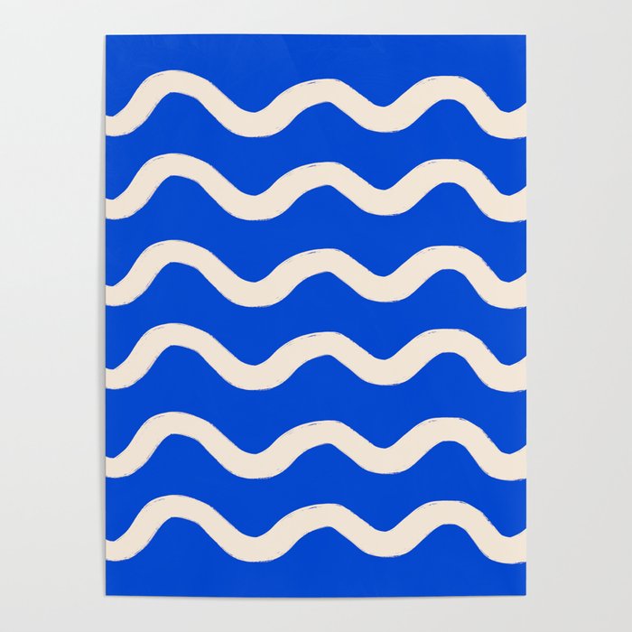 Sapphire Blue Ocean Waves Poster Gallery Image 1