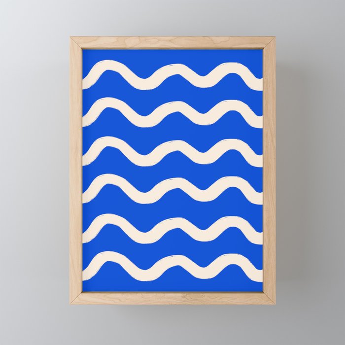 Sapphire Blue Ocean Waves Mini Art Print Gallery Image 1